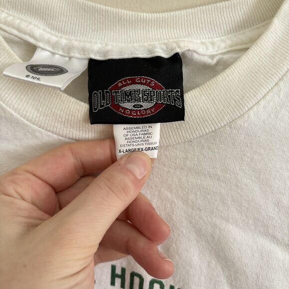 NHL Minnesota Wild Hockey Shirt Long Sleeve White Old Time Hockey Size XL - Picture 3 of 8